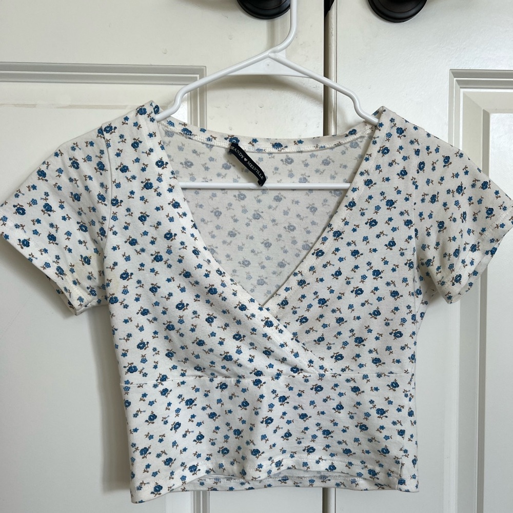Brandy Melville floral crop top